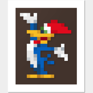 Woody Woodpecker low-res pixelart Posters and Art